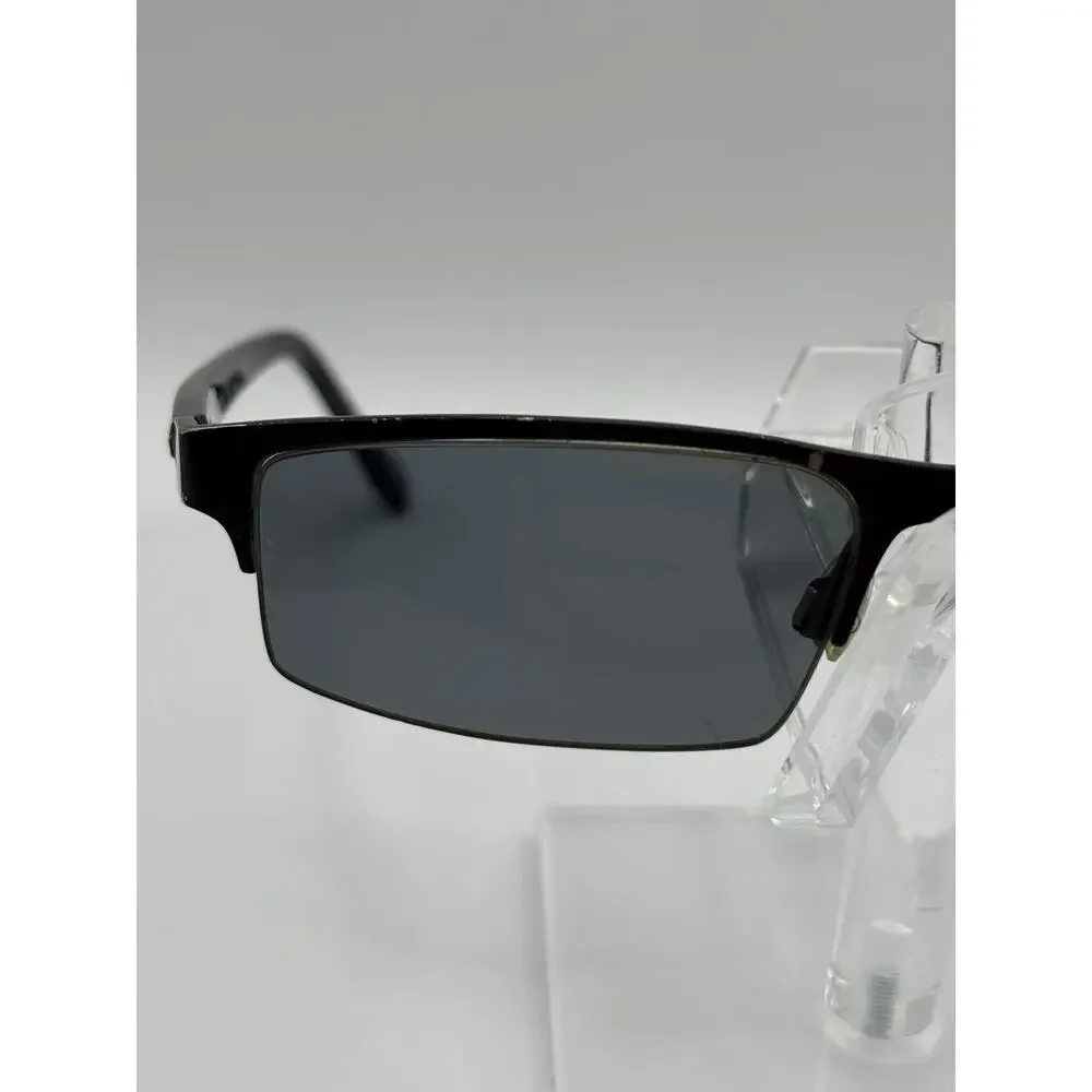 Tru Trussardi TR12716 Black Rectangular Sunglasses Titanium 53-19